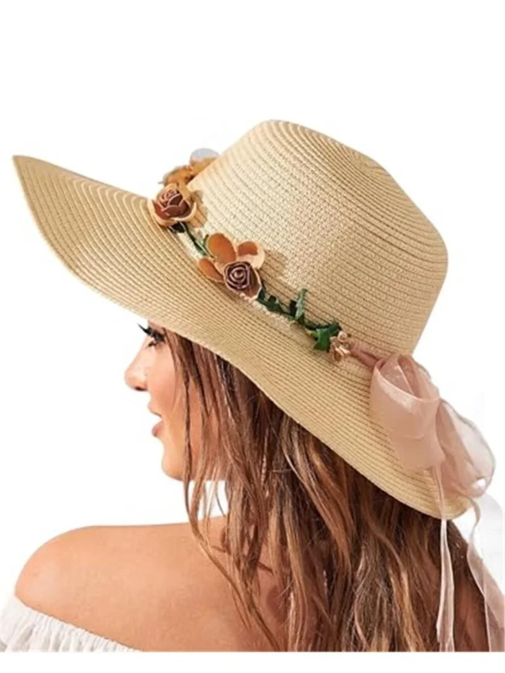 Beach Hat for Women Wide Brim Sun Straw Hats for Women Sun Hat Womens UPF 50+